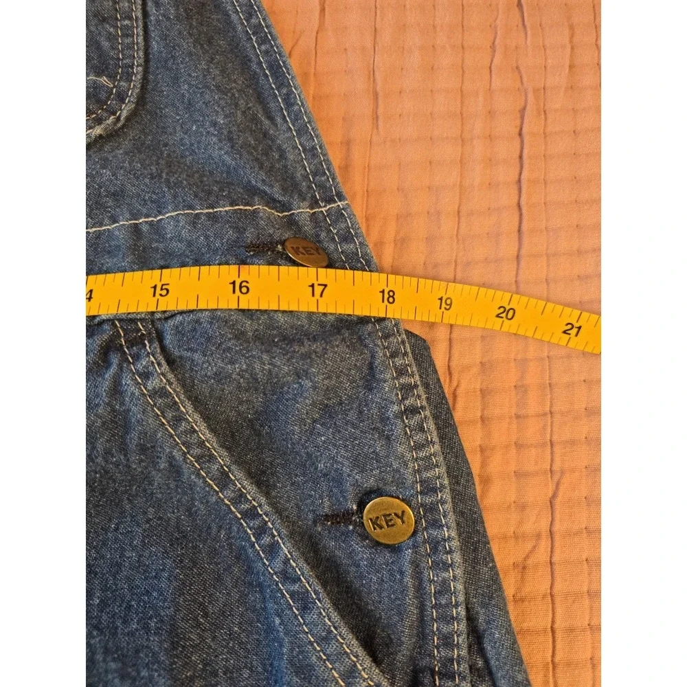 Vintage Key Imperial Mens 36x230 Carpenter Denim Bib Overalls Work Farm Trucker